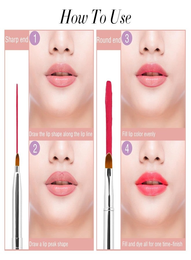 Sliverdew Retractable Lip Brush for Lipstick Double-Ended Lip Makeup Brush with Cap for Lipstick, Lip-Gloss, Eyeshadow Travel, Silver - Image 5
